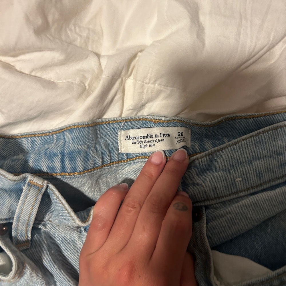 Abercrombie & Fitch High Rise Light Blue Jeans